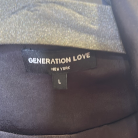 Generation Love Colleen Satin moto lightweight black jacket.  Size L.  EUC - Picture 2 of 5